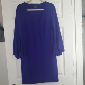 Ralph Lauren Cobalt Blue Bell Sleeve Dress